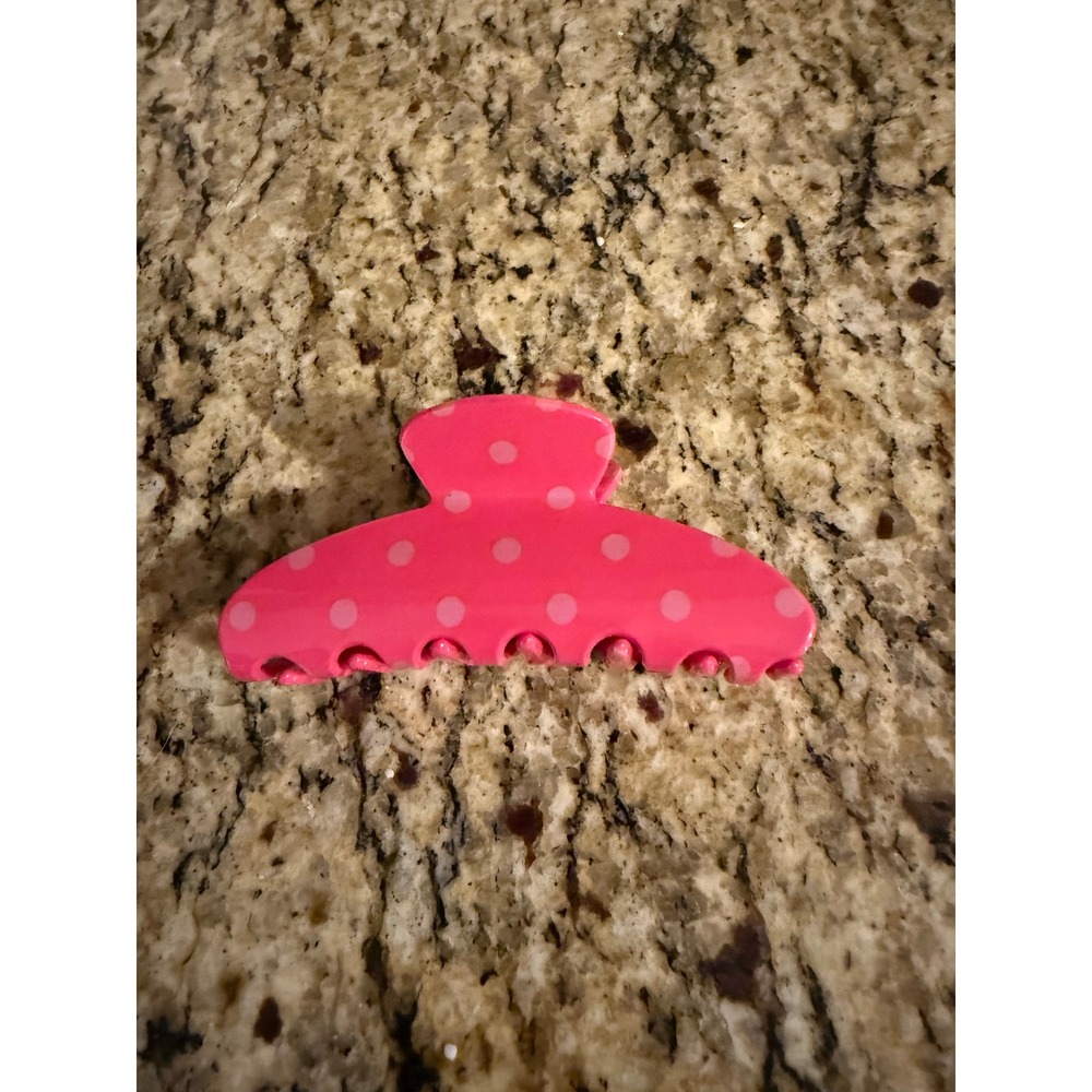 Boutique Pink & Baby Pink Polka Dot Hair Clip Brand New